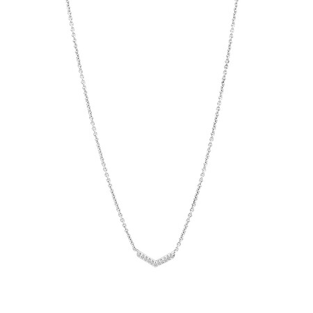 Arrow Necklace with Diamonds in Sterling Silver Arrow Necklace with Diamonds in Sterling Silver