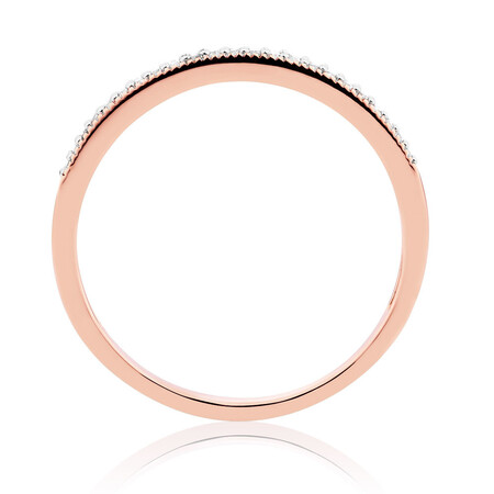 Wedding Band with Diamonds in 10kt Rose Gold Wedding Band with Diamonds in 10kt Rose Gold