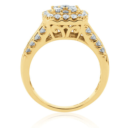 Engagement Ring with 1 1/2 Carat TW of Diamonds in 10kt Yellow Gold Engagement Ring with 1 1/2 Carat TW of Diamonds in 10kt Yellow Gold