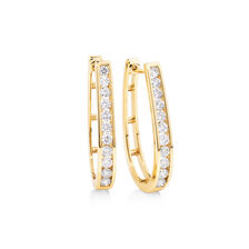 Huggie Earrings with 1 Carat TW of Diamonds in 10kt Yellow Gold