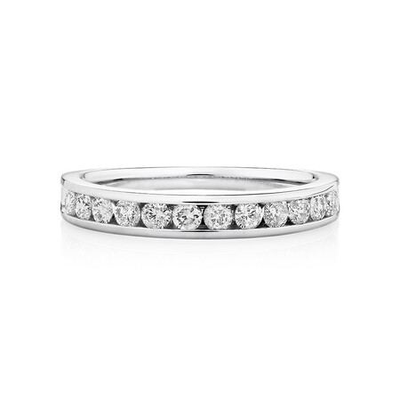 Wedding Band with 1/2 Carat TW of Diamonds in 14ct White Gold Wedding Band with 1/2 Carat TW of Diamonds in 14ct White Gold