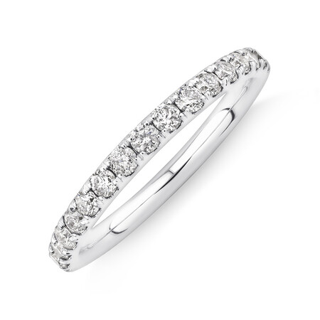Wedding Band with 1/2 Carat TW of Diamonds in 14kt White Gold Wedding Band with 1/2 Carat TW of Diamonds in 14kt White Gold