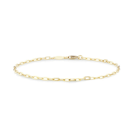 Paperclip Bracelet In 10ct Yellow Gold Paperclip Bracelet In 10ct Yellow Gold