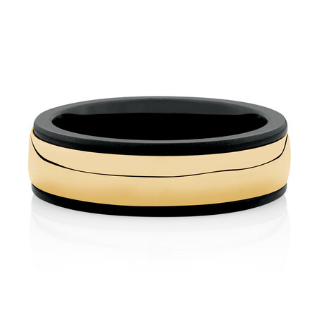 Ring in Black Titanium & 10kt Yellow Gold Ring in Black Titanium & 10kt Yellow Gold