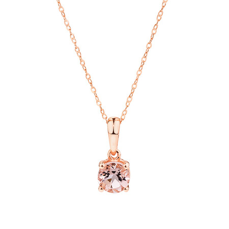 Pendant with Morganite in 10kt Rose Gold Pendant with Morganite in 10kt Rose Gold