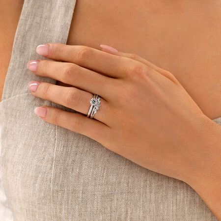 Wedding Band with 0.23 Carat TW of Diamonds in 10kt White Gold Wedding Band with 0.23 Carat TW of Diamonds in 10kt White Gold