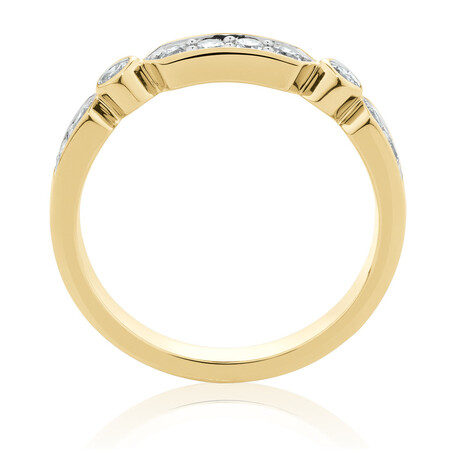 Ring with 0.34 Carat TW of Diamonds in 10ct Yellow Gold Ring with 0.34 Carat TW of Diamonds in 10ct Yellow Gold