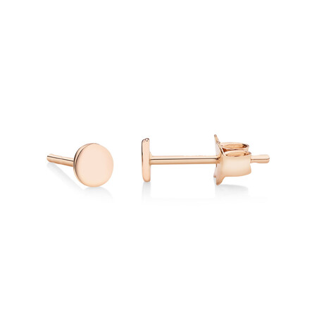 4mm Circle Stud Earrings in 10kt Rose Gold 4mm Circle Stud Earrings in 10kt Rose Gold