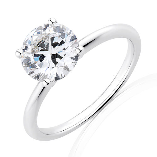 Laboratory-Created 2 Carat Diamond Ring in 14kt White Gold