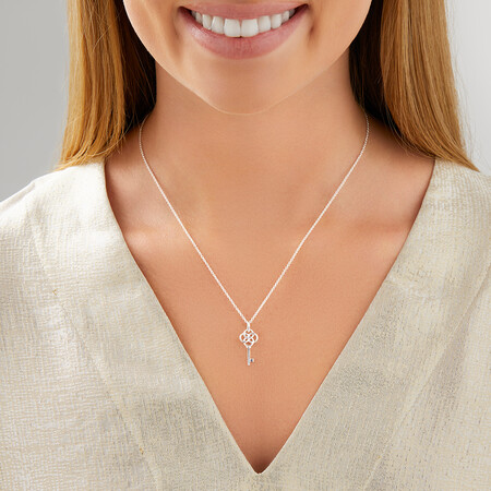 Key Pendant in Sterling Silver Key Pendant in Sterling Silver