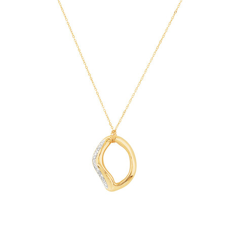 Small Spirits Bay Pendant with Diamonds in 10kt Yellow Gold Small Spirits Bay Pendant with Diamonds in 10kt Yellow Gold