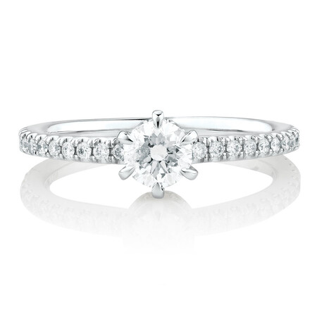 Sir Michael Hill Designer Engagement Ring With 0.70 Carat TW Of Diamonds In 14kt White Gold Sir Michael Hill Designer Engagement Ring With 0.70 Carat TW Of Diamonds In 14kt White Gold