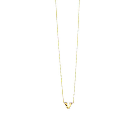 "V" Initial Pendant in 10ct Yellow Gold "V" Initial Pendant in 10ct Yellow Gold