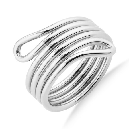 Double Row Loop Ring In Sterling Silver Double Row Loop Ring In Sterling Silver