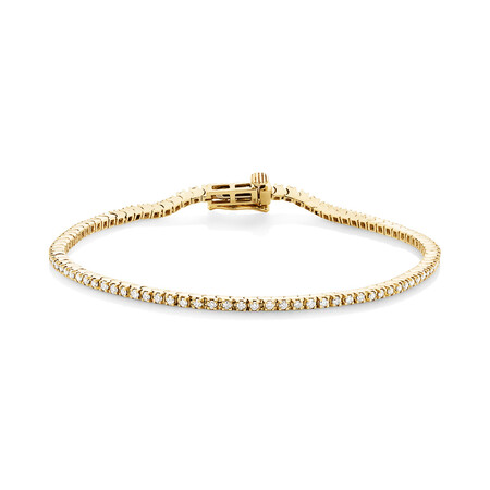 Tennis Bracelet with 1 Carat TW of Diamonds in 10kt Yellow Gold Tennis Bracelet with 1 Carat TW of Diamonds in 10kt Yellow Gold