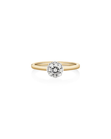 Southern Star Halo Engagement Ring with 0.50 Carat TW of Diamonds in 18kt Yellow & White Gold Southern Star Halo Engagement Ring with 0.50 Carat TW of Diamonds in 18kt Yellow & White Gold