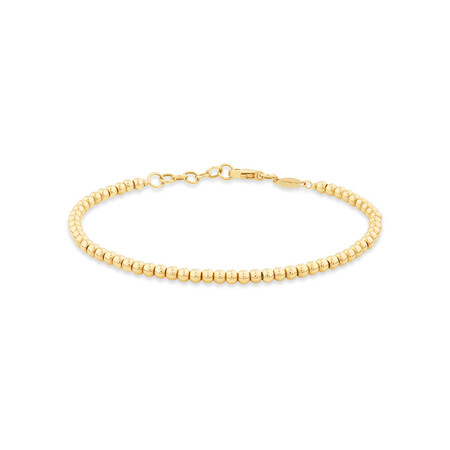 19cm (7.5") 2.5mm-3mm Width Bead Bracelet in 10kt Yellow Gold 19cm (7.5") 2.5mm-3mm Width Bead Bracelet in 10kt Yellow Gold