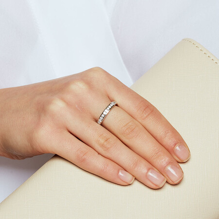 Ring with Cubic Zirconias in Sterling Silver Ring with Cubic Zirconias in Sterling Silver