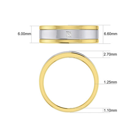 Men's Diamond Set Ring in 10ct Yellow & White Gold Men's Diamond Set Ring in 10ct Yellow & White Gold