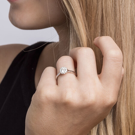 Southern Star Engagement Ring with 1/2 Carat TW of Diamonds in 14ct White Gold Southern Star Engagement Ring with 1/2 Carat TW of Diamonds in 14ct White Gold
