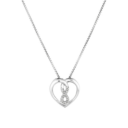 Mini Infinitas Pendant with Diamonds in Sterling Silver Mini Infinitas Pendant with Diamonds in Sterling Silver