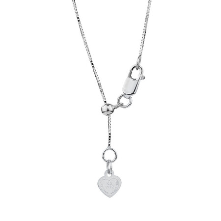 50cm (20") Adjustable Box Chain in 10ct White Gold 50cm (20") Adjustable Box Chain in 10ct White Gold