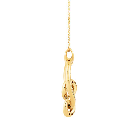 Medium Knots Pendant with 0.19 Carat TW of Diamonds in 10kt Yellow Gold Medium Knots Pendant with 0.19 Carat TW of Diamonds in 10kt Yellow Gold