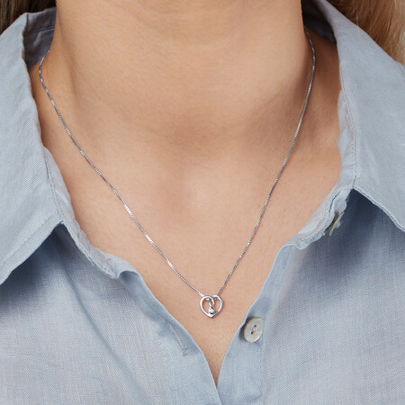 Mini Infinitas Pendant with Diamonds in Sterling Silver Mini Infinitas Pendant with Diamonds in Sterling Silver