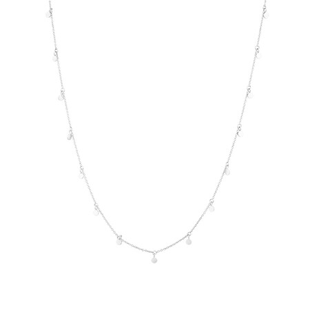 Disk Necklace in Sterling Silver 45cm + 5cm