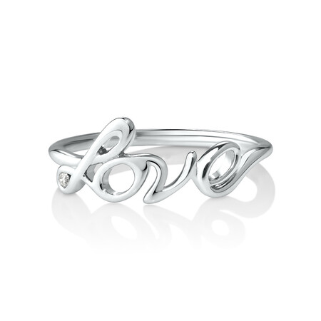 Love Ring in Sterling Silver Love Ring in Sterling Silver