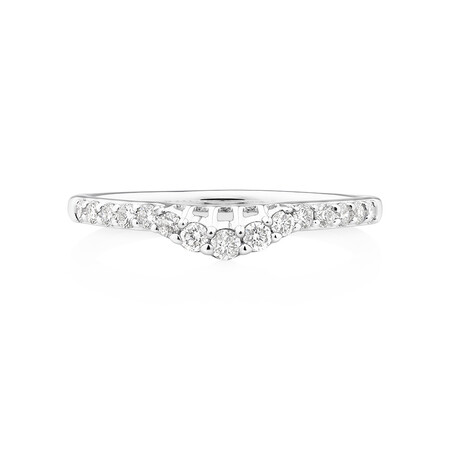 Wedding Band with 1/4 Carat TW of Diamonds in 18ct White Gold Wedding Band with 1/4 Carat TW of Diamonds in 18ct White Gold