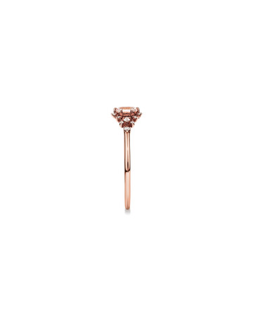Ring with Morganite & 0.10 Carat TW of Diamonds in 10kt Rose Gold Ring with Morganite & 0.10 Carat TW of Diamonds in 10kt Rose Gold