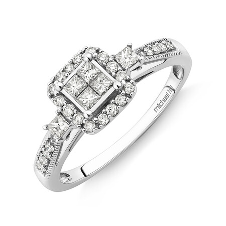 Bridal Set with 1/2 Carat TW of Diamonds in 10kt White Gold Bridal Set with 1/2 Carat TW of Diamonds in 10kt White Gold