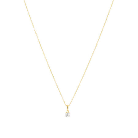 Pendant with 0.30 Carat TW of Diamonds in 10ct Yellow Gold Pendant with 0.30 Carat TW of Diamonds in 10ct Yellow Gold