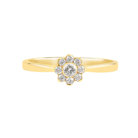 Promise Ring with 0.20 Carat TW of Diamonds in 10ct Yellow Gold Promise Ring with 0.20 Carat TW of Diamonds in 10ct Yellow Gold