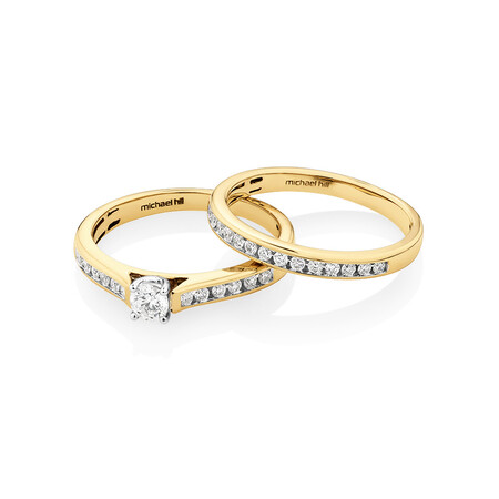 Bridal Set with 0.50 Carat TW of Diamonds in 10kt Yellow & White Gold Bridal Set with 0.50 Carat TW of Diamonds in 10kt Yellow & White Gold