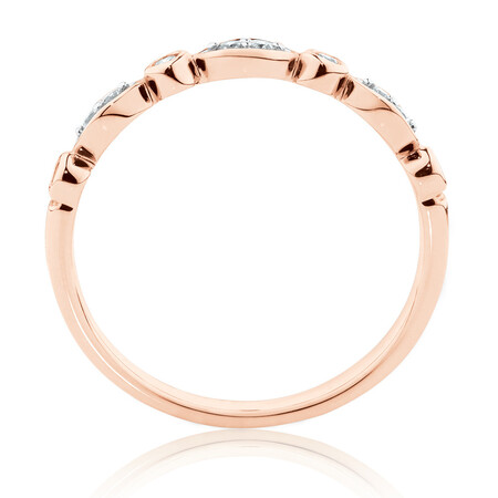 Wedding Band with Diamonds in 10kt Rose Gold Wedding Band with Diamonds in 10kt Rose Gold