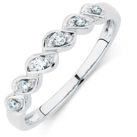 Wedding Band with Diamonds in 10ct White Gold Wedding Band with Diamonds in 10ct White Gold