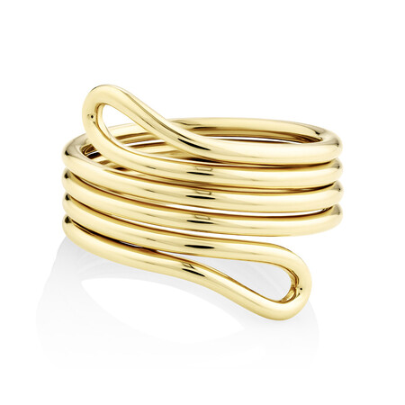 Double Loop Slim Ring In 10Ct Yellow Gold Double Loop Slim Ring In 10Ct Yellow Gold
