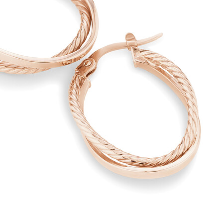 Double Hoop Earrings in 10kt Rose Gold Double Hoop Earrings in 10kt Rose Gold