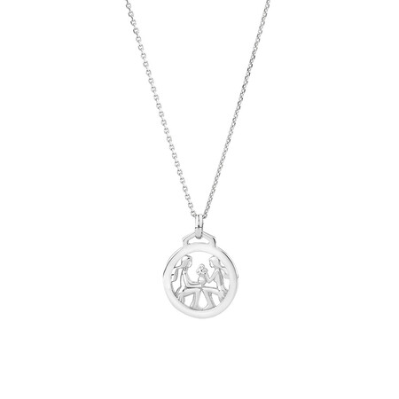 Gemini Zodiac Pendant in Sterling Silver Gemini Zodiac Pendant in Sterling Silver