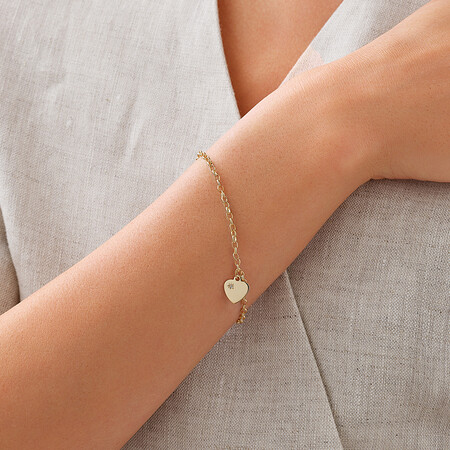 Diamond Set Belcher Bracelet in 10ct Yellow Gold Diamond Set Belcher Bracelet in 10ct Yellow Gold