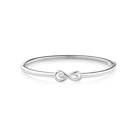 62mm Double Infinity Bangle in Sterling Silver 62mm Double Infinity Bangle in Sterling Silver