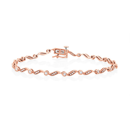 Bracelet with 0.50 Carat TW of Diamonds in 10ct Rose Gold Bracelet with 0.50 Carat TW of Diamonds in 10ct Rose Gold