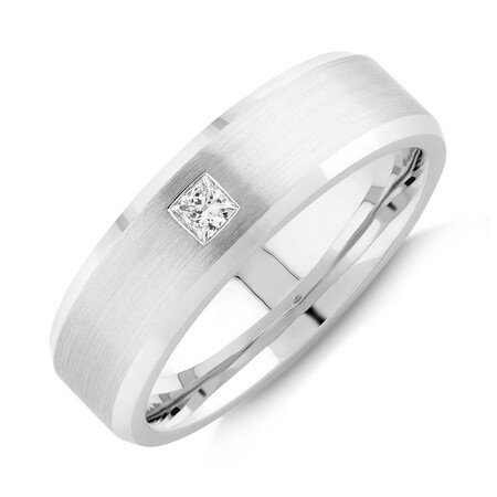 Men's Ring with 0.15 Carat TW of Diamonds in 10kt White Gold Men's Ring with 0.15 Carat TW of Diamonds in 10kt White Gold