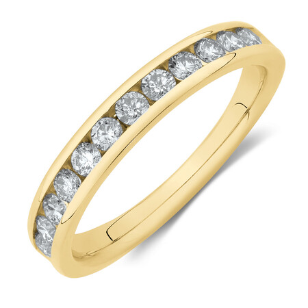 Wedding Band with 1/2 Carat TW of Diamonds in 14kt Yellow Gold