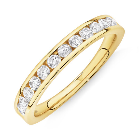 Wedding Band with 1/2 Carat TW of Diamonds in 14kt Yellow Gold Wedding Band with 1/2 Carat TW of Diamonds in 14kt Yellow Gold