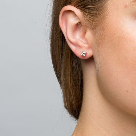 Stud Earrings with 0.70 Carat TW of Diamonds in 14kt White Gold Stud Earrings with 0.70 Carat TW of Diamonds in 14kt White Gold