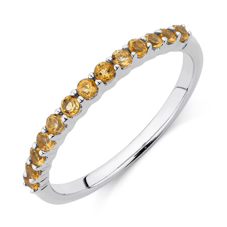Stacker Ring with Citrine in Sterling Silver Stacker Ring with Citrine in Sterling Silver