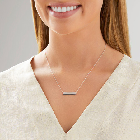 Bar Necklace in Sterling Silver Bar Necklace in Sterling Silver